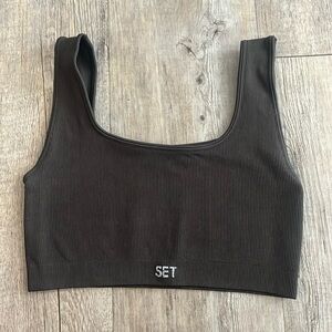 Set Active Sculptflex Box Cut Bra in Espresso - Size M